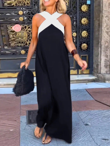 Elegant crossover-cut everyday dress for women | Miranda