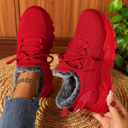 Casual fleece lace-up lightweight everyday trainers for women | Brydee