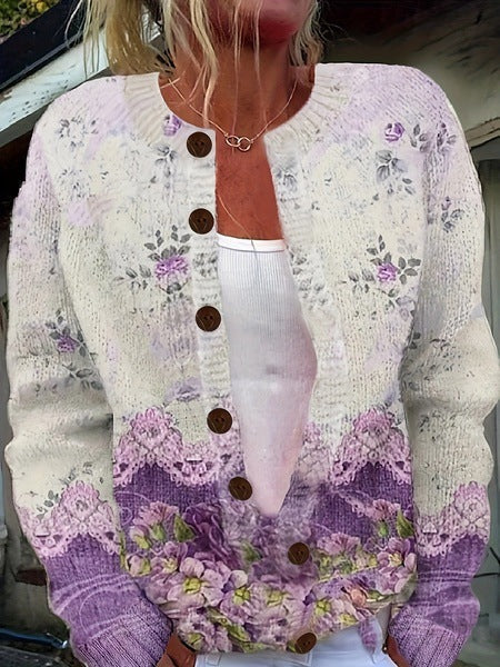 Floral Open-Front Cardigan for Women | Mirelle