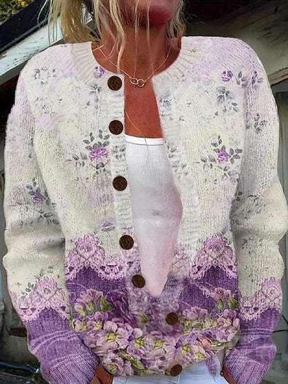Floral Open-Front Cardigan for Women | Mirelle