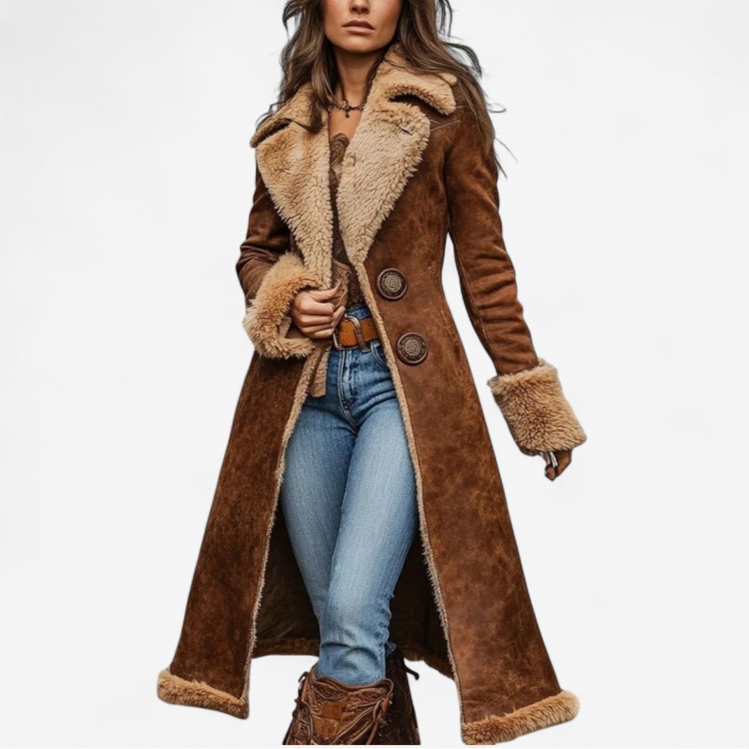 Long tailored winter coat for women | Claire