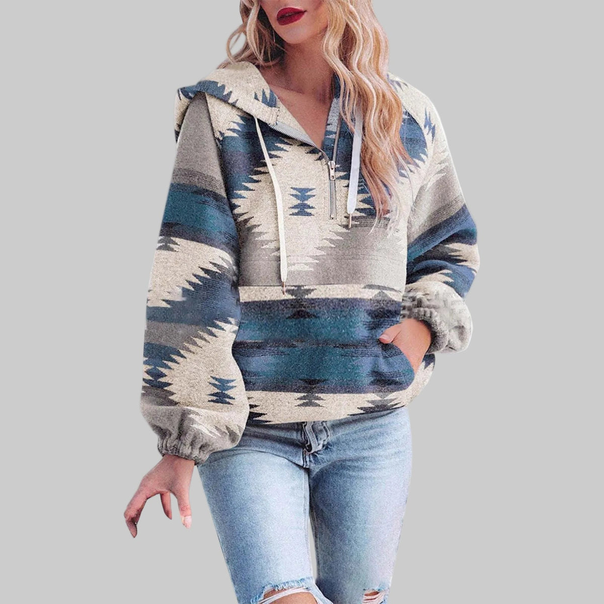 Comfy oversized zip-up everyday hoodie for women | Saku