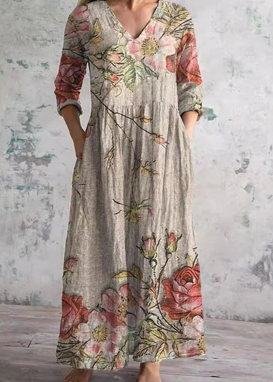 Light floral everyday flowing dress for women | Elara