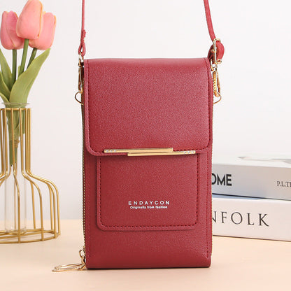 Stylish touch-screen phone messenger bag for women | Cora