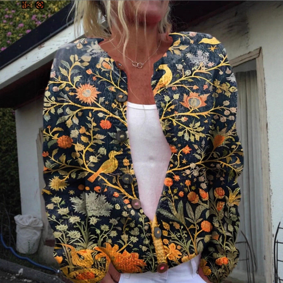 Floral Open-Front Cardigan for Women | Mirelle