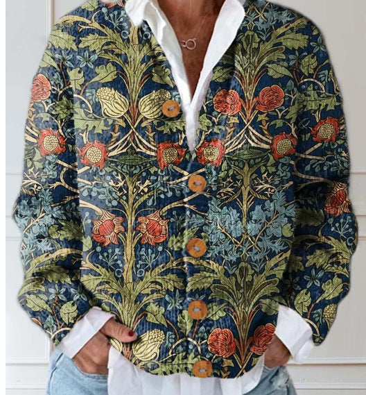 Floral Open-Front Cardigan for Women | Mirelle