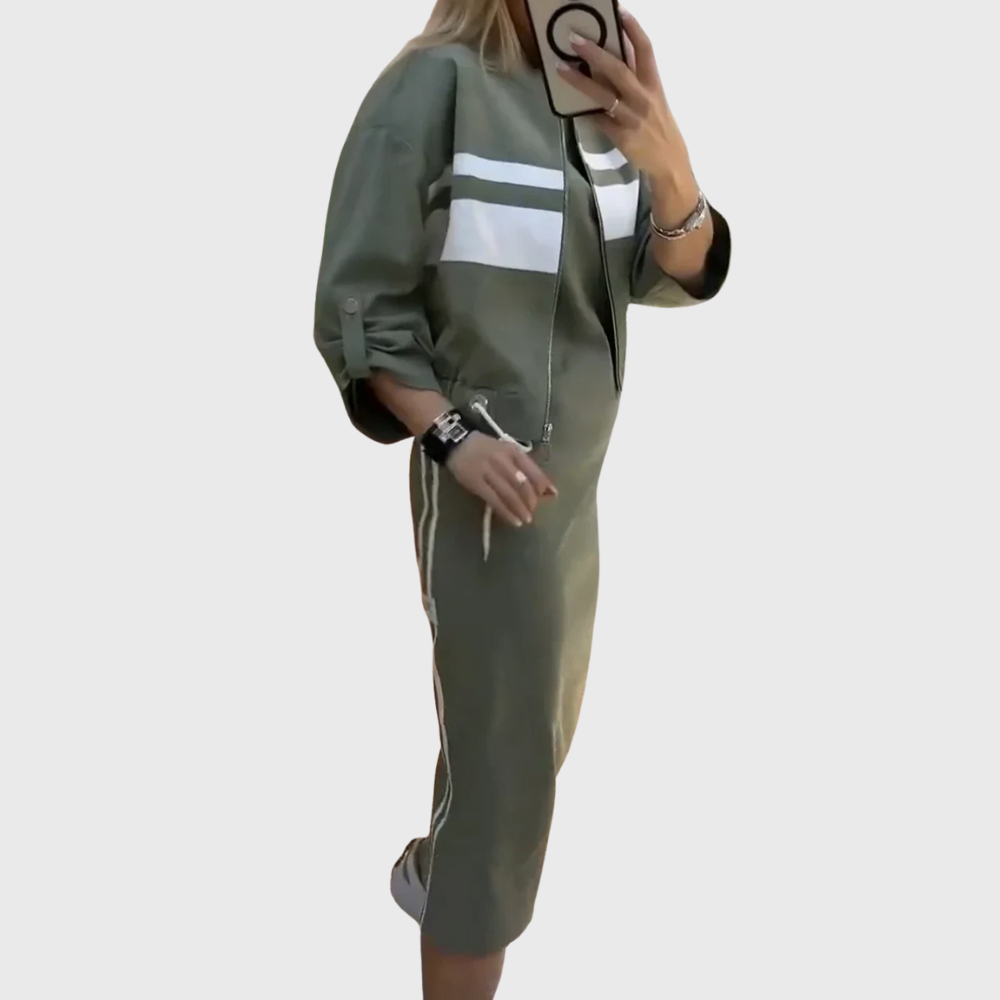 Sporty Mid-Length Two-Piece Set for Women | Liora