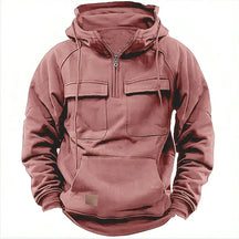 Utility quarter-zip hoodie with cargo pockets | Ardent