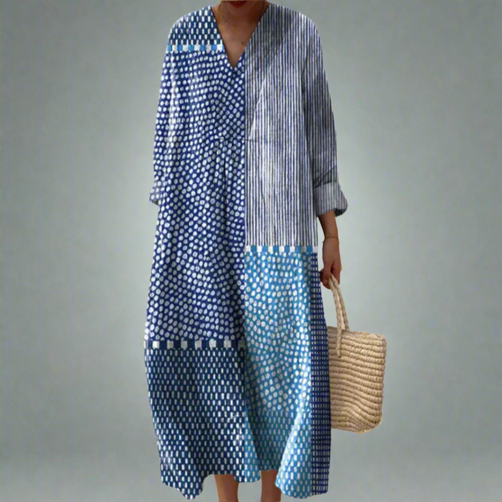 Refined geometric print smart dress for women | Emerson