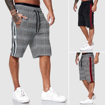 Plaid knee-length shorts for men | Orion