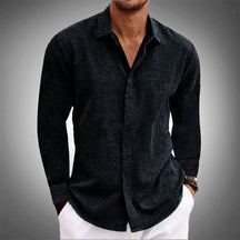 Refined long-sleeve button shirt for men | Elias