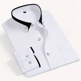 Refined button-up shirt with tailored silhouette for men | Elio