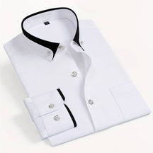 Refined button-up shirt with tailored silhouette for men | Elio