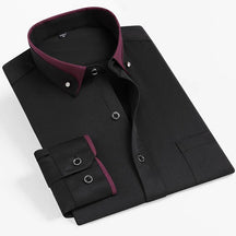 Refined button-up shirt with tailored silhouette for men | Elio