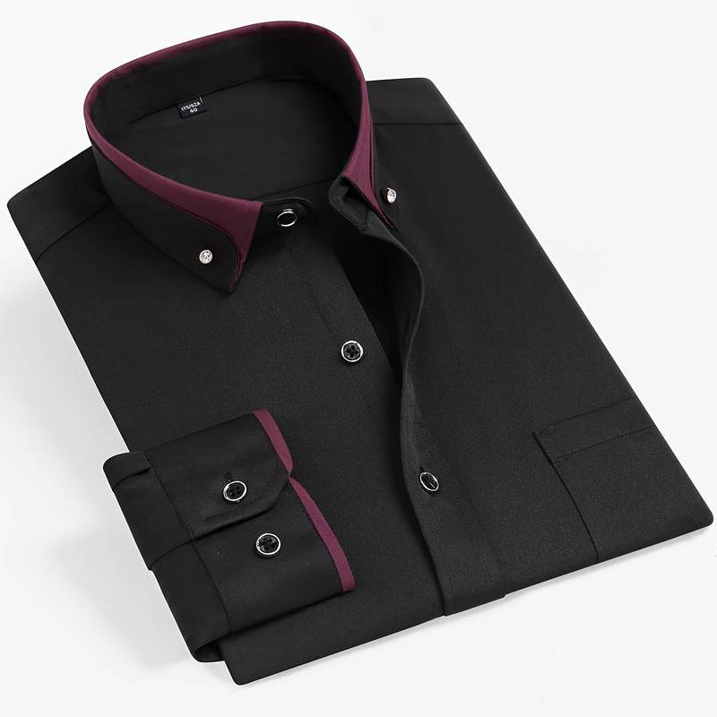 Refined button-up shirt with tailored silhouette for men | Elio