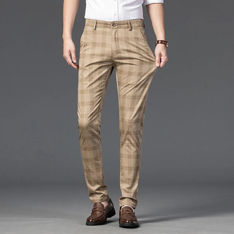 Plaid Straight-Leg Pants for Men | Marcell