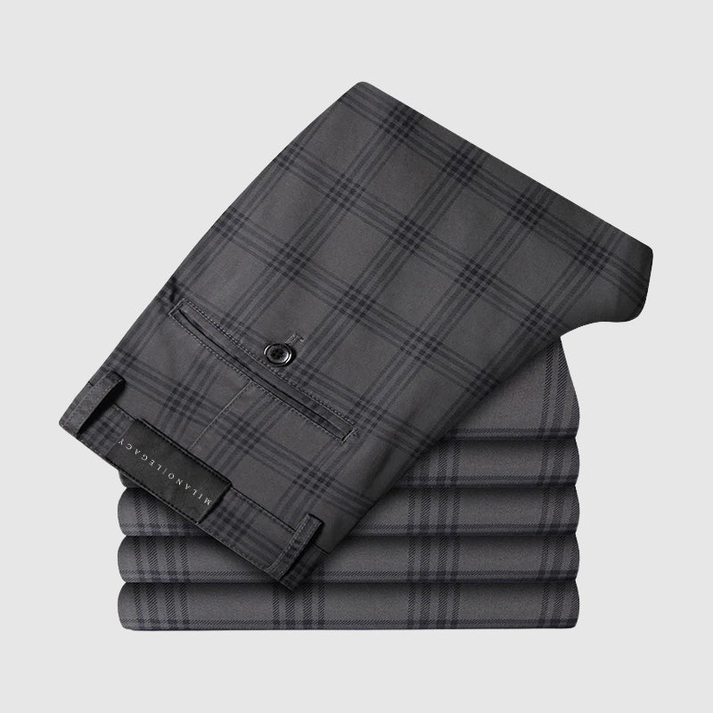 Plaid Straight-Leg Pants for Men | Marcell