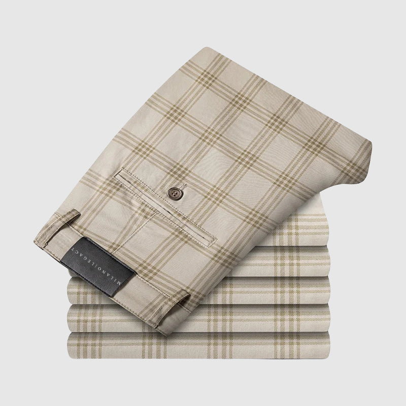 Plaid Straight-Leg Pants for Men | Marcell