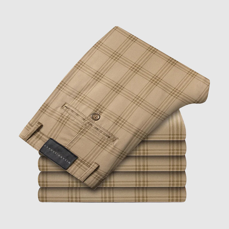 Plaid Straight-Leg Pants for Men | Marcell