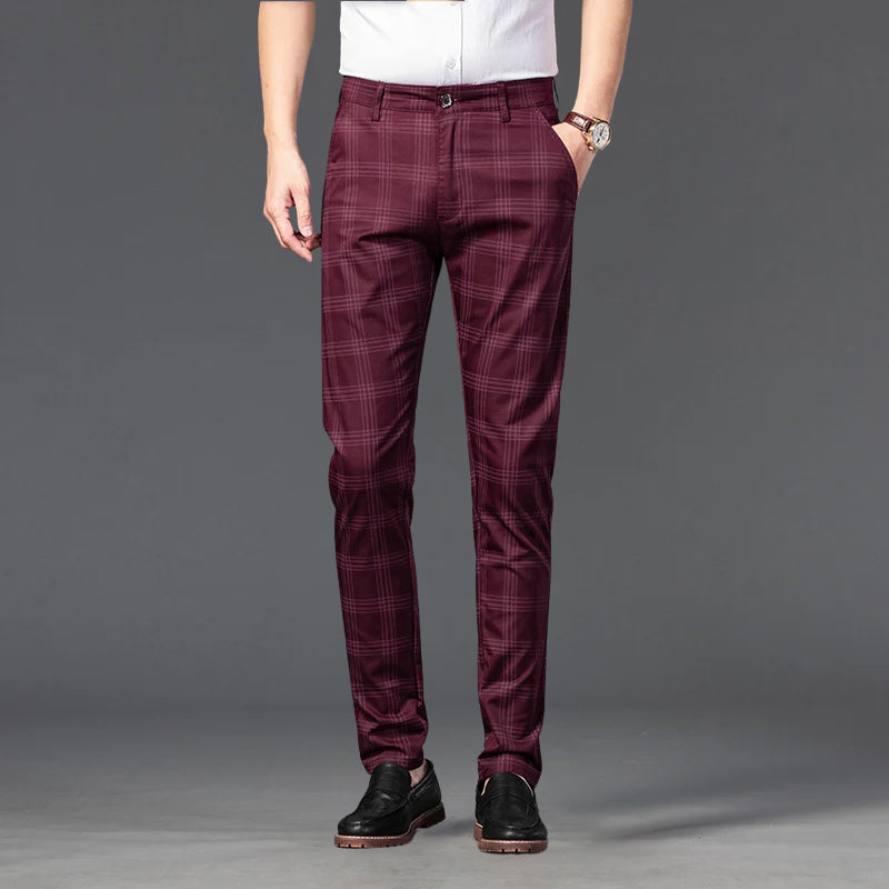 Plaid Straight-Leg Pants for Men | Marcell