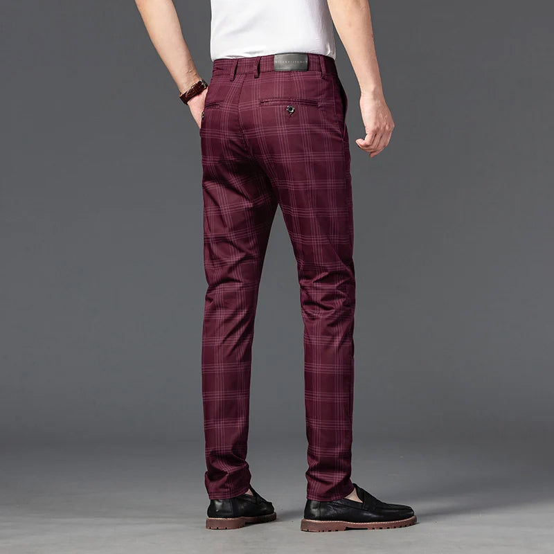 Plaid Straight-Leg Pants for Men | Marcell