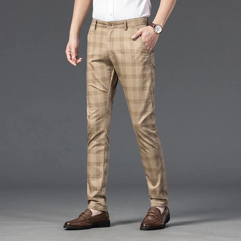 Plaid Straight-Leg Pants for Men | Marcell
