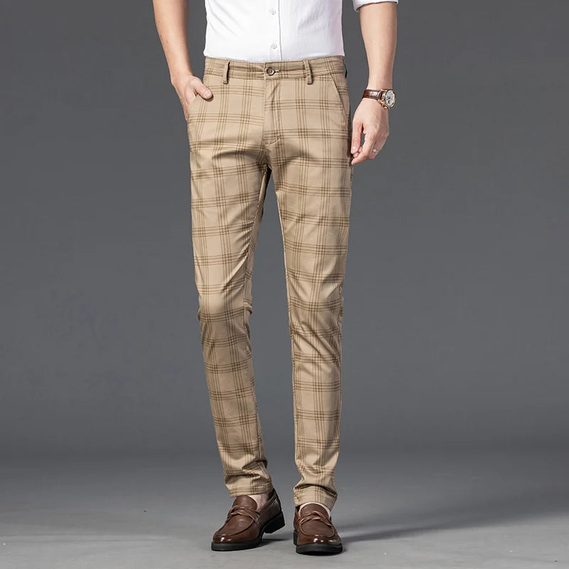 Plaid Straight-Leg Pants for Men | Marcell