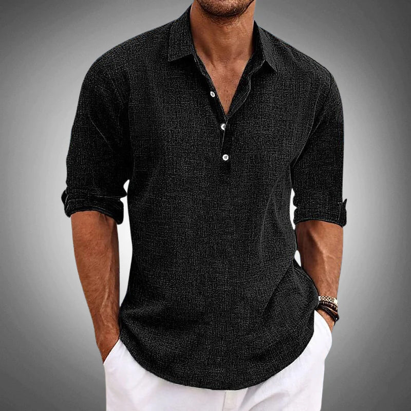 Relaxed button-front harbor shirt for men | Solen
