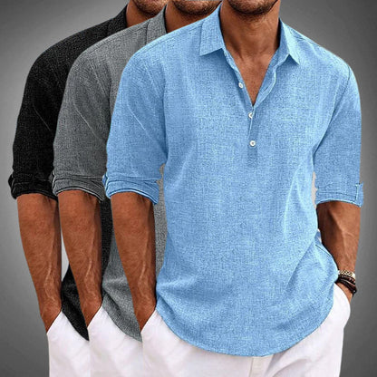Relaxed button-front harbor shirt for men | Solen