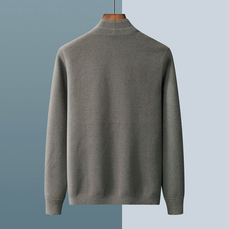 Plaid knit cardigan for men | Calder
