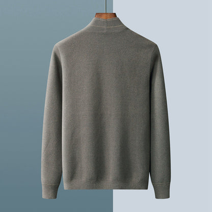 Plaid knit cardigan for men | Calder