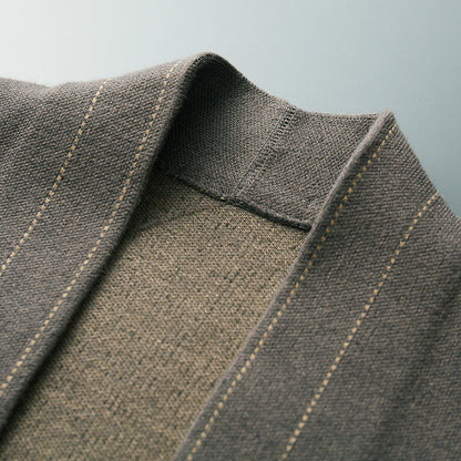 Plaid knit cardigan for men | Calder