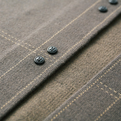 Plaid knit cardigan for men | Calder