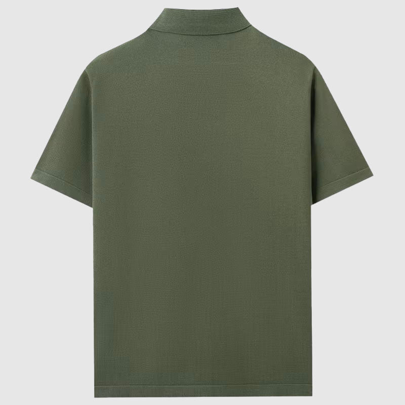 Elegant Short Sleeve Knitted Shirt for Men | Eliano