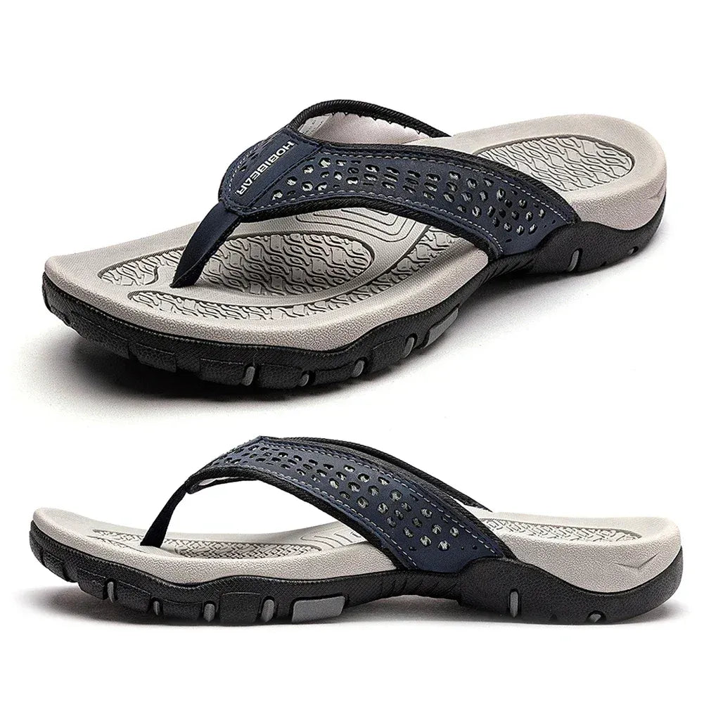 Men's supportive athletic flip flops with arch support | WaveStride
