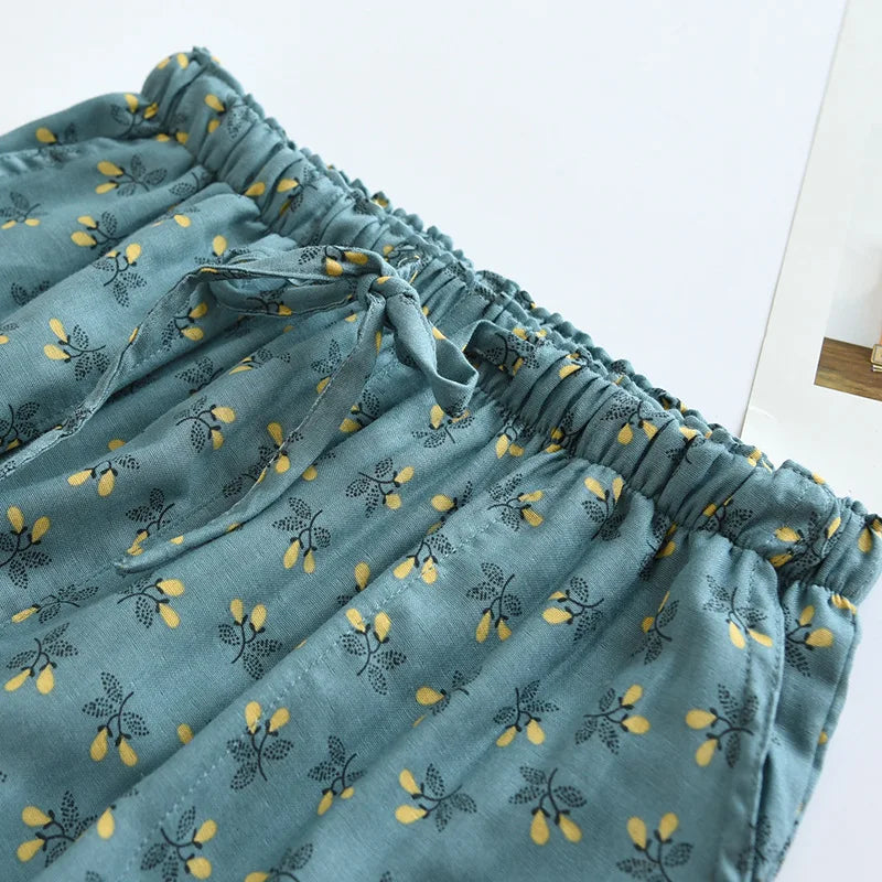 Relaxed floral lounge pants for women | Solene
