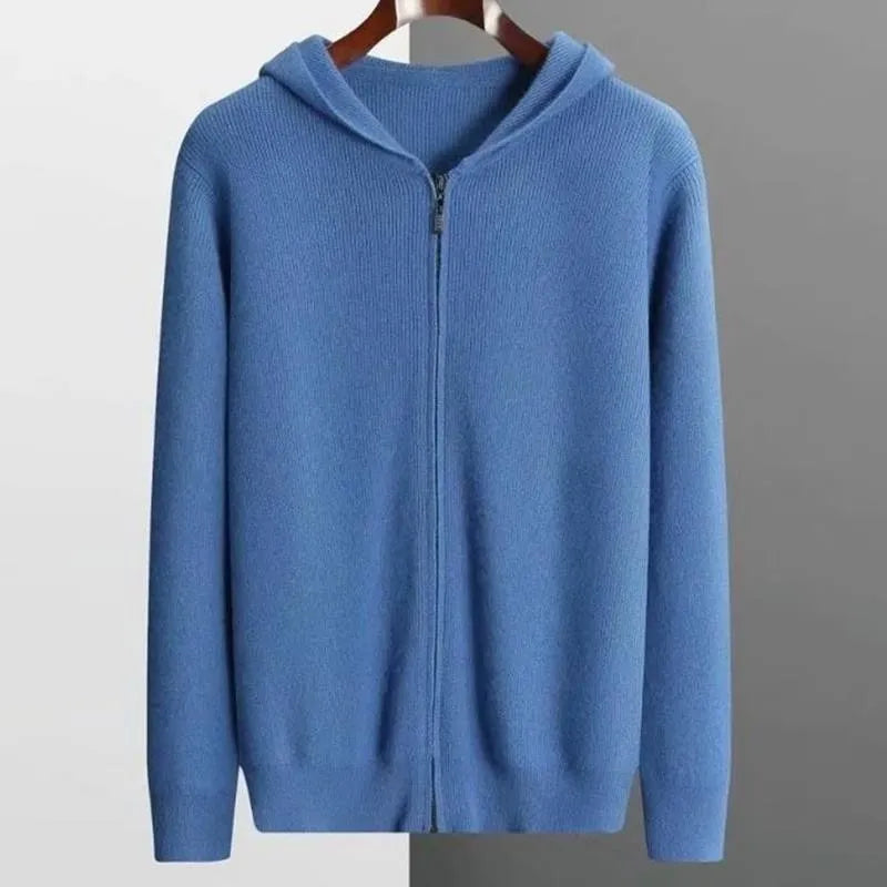 Elegant zip-up cashmere hoodie for women | Virella