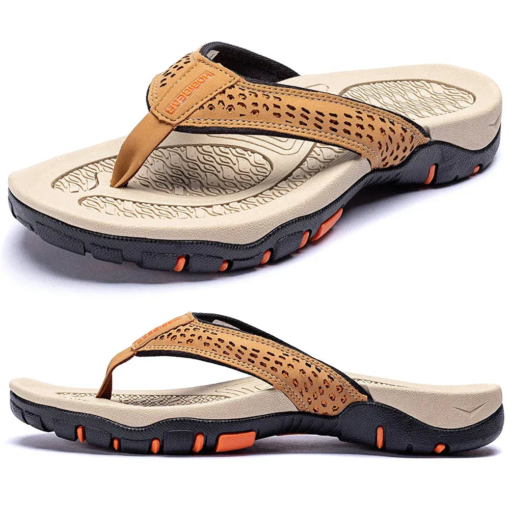Men's supportive athletic flip flops with arch support | WaveStride