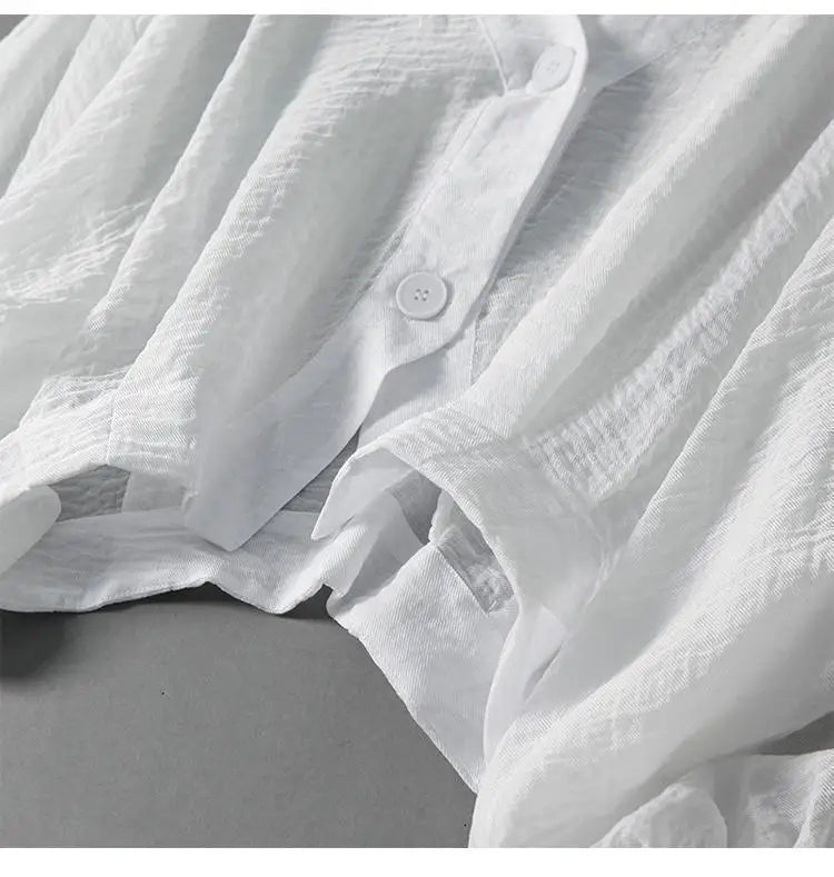 Cotton linen batwing sleeve blouse for women | Eliana