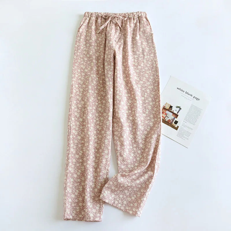 Relaxed floral lounge pants for women | Solene