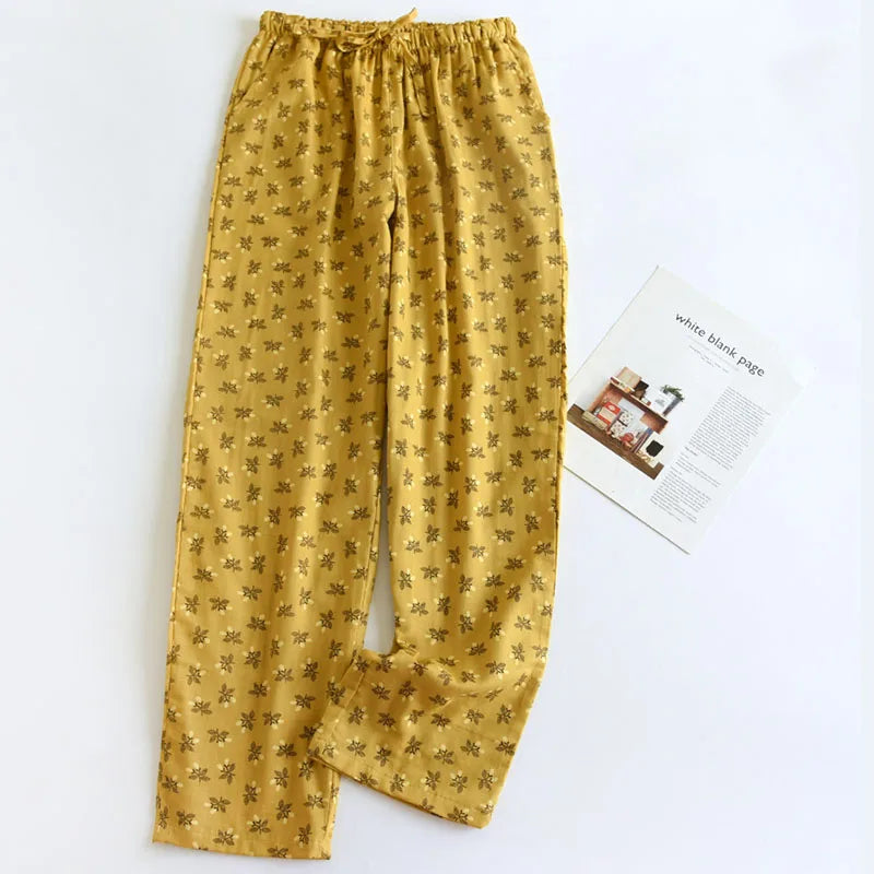 Relaxed floral lounge pants for women | Solene