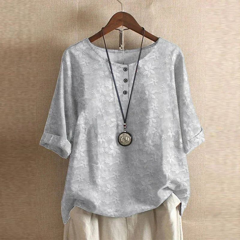 Penelope | Women's Floral Three Quarter Sleeve Blouse