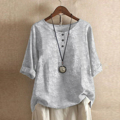 Penelope | Women's Floral Three Quarter Sleeve Blouse