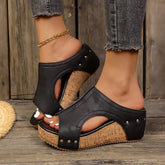Chic studded wedge heels for women | Elara