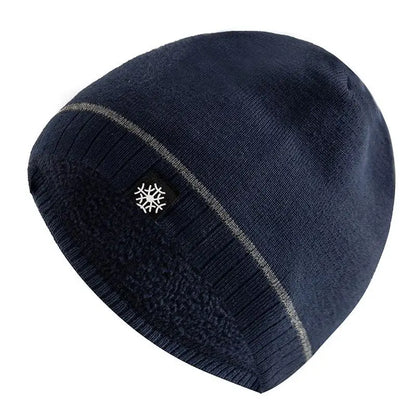 Warm knitted winter beanie for men