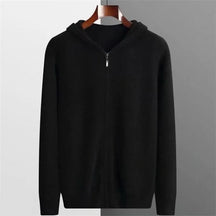 Elegant zip-up cashmere hoodie for women | Virella
