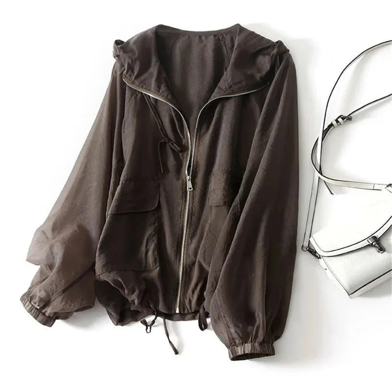 Lightweight breathable summer sunscreen hoodie for women | Juniper