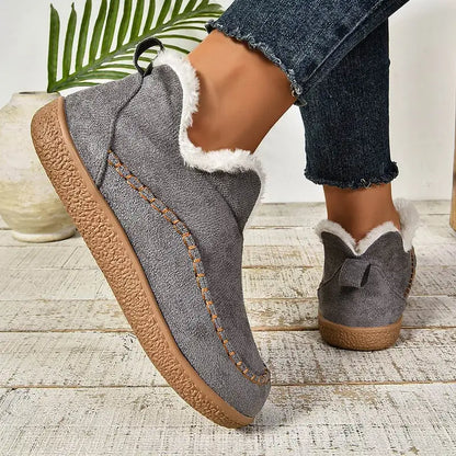 Karylle | Women's Faux Fur Lined Shoes with Rubber Sole