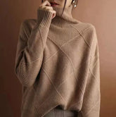 Allegra Diamond Knit Cashmere Sweater for Women | Celestine