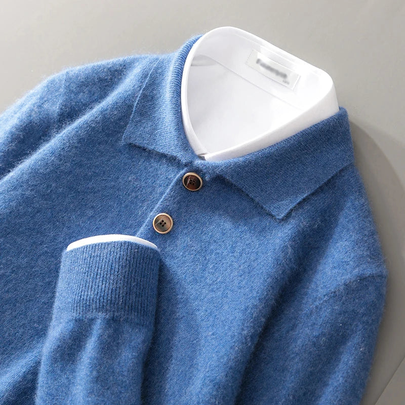 Classic cashmere everyday polo shirt for men | Belford